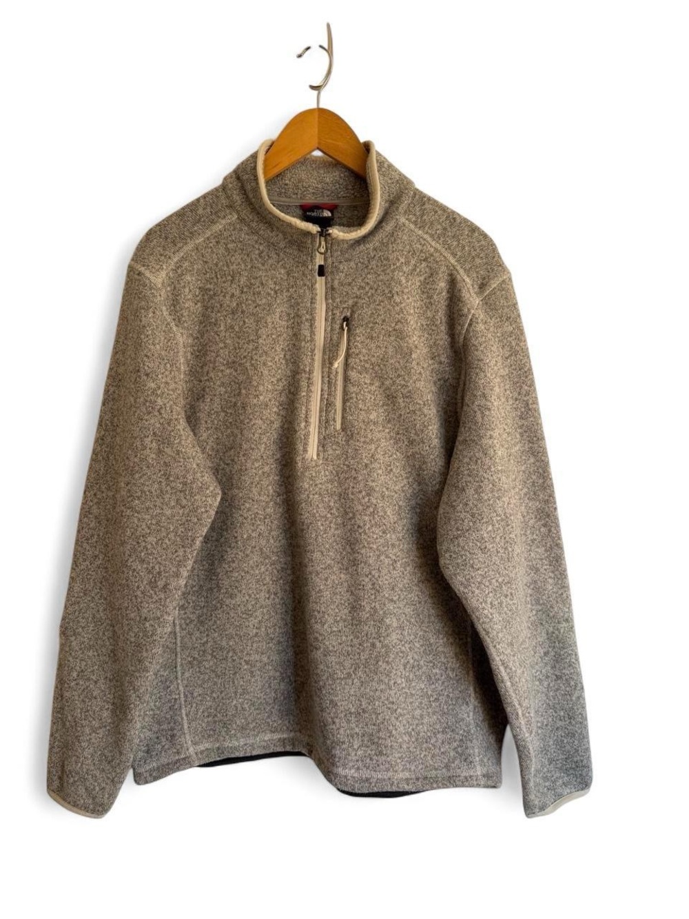 The North Face Gordon Lyons 1/4 Zip Fleece Pullover Men's L Large Grey Heather